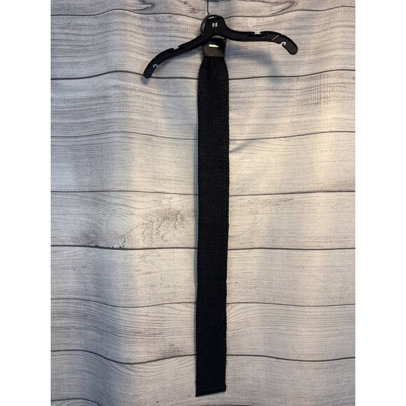 Suzi Roher Black Knit Stretch Belt With Metal Buckle - Picture 5 of 6